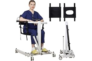 HURCHEN Patient Lift Transfer Chair, Foldable Transfer Lift Chair Patient Lift for Car, Transfer Chair for Elderly and Disabled, Wheelchair to Car Transfer Devices, Height/Width Adjust