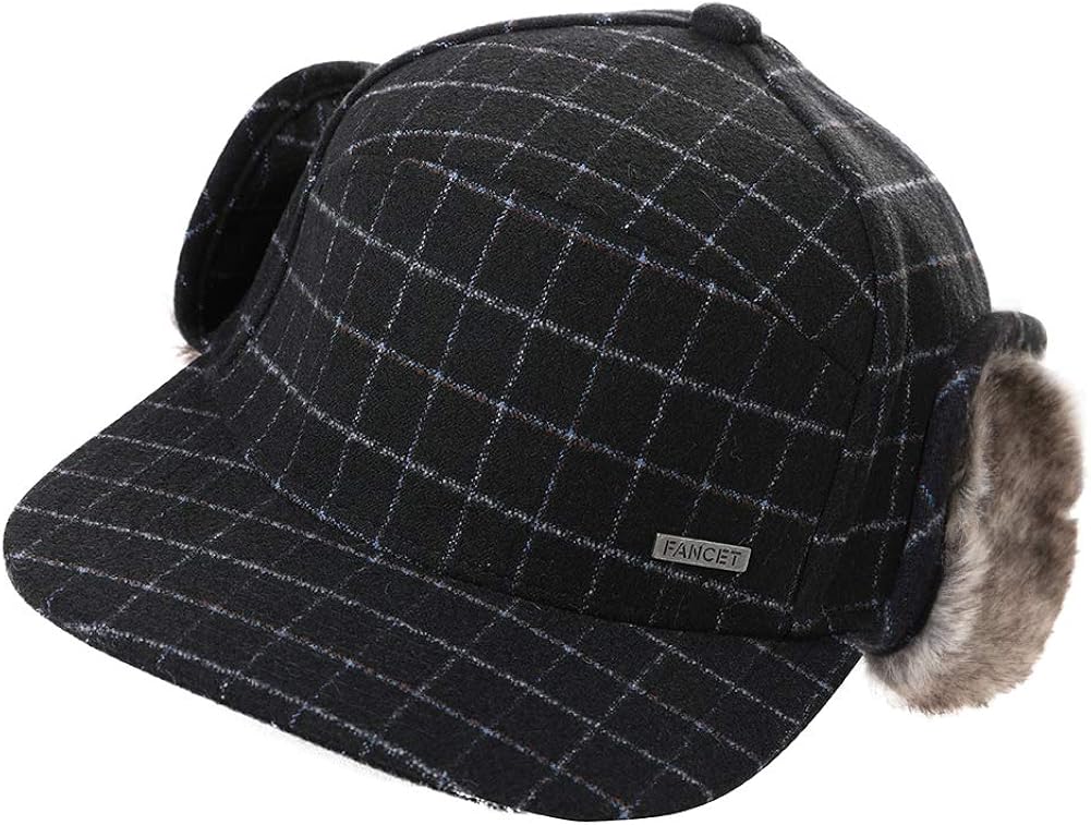 billed hat with ear flaps