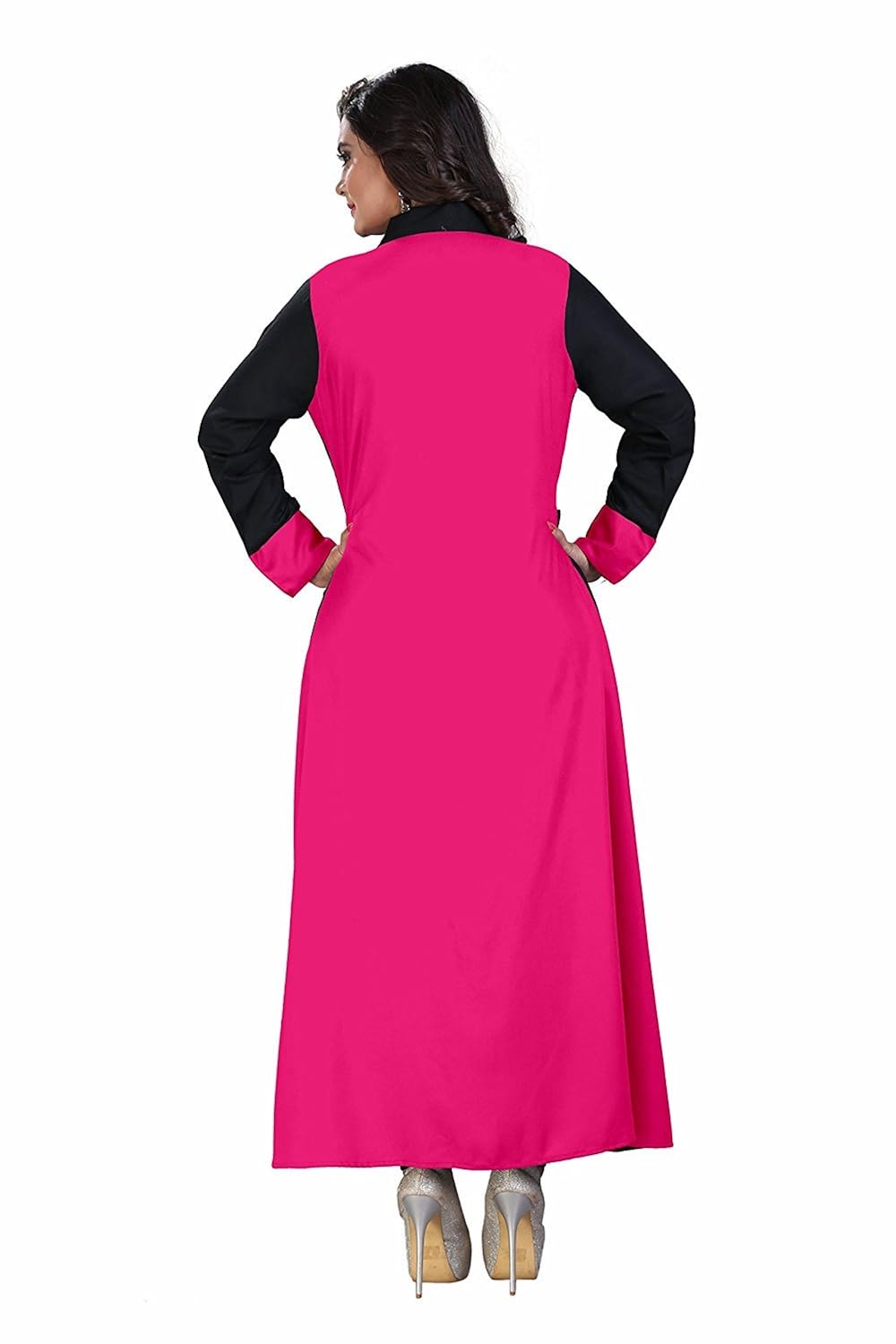 pramukh fashion women's cotton kurtis (baby pink_free size, semi stich)