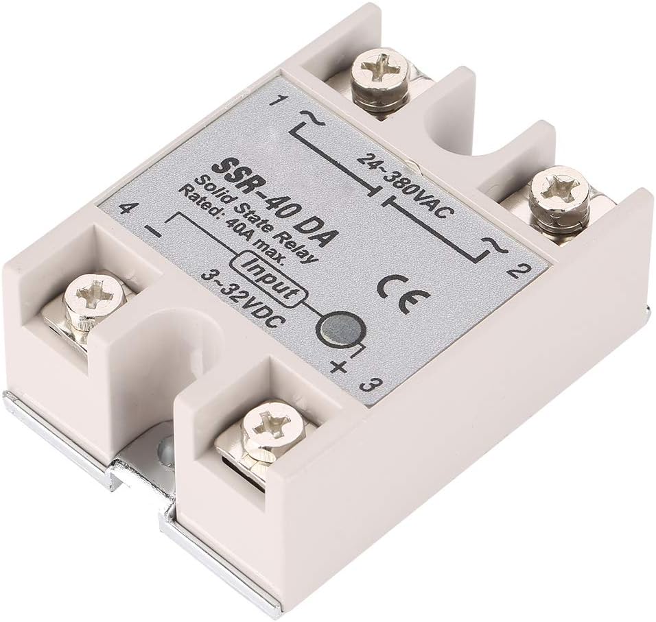Halbleiterrelais SSR-40DA 40A Einphasen-Halbleiterrelais Eingang 3-32V ...