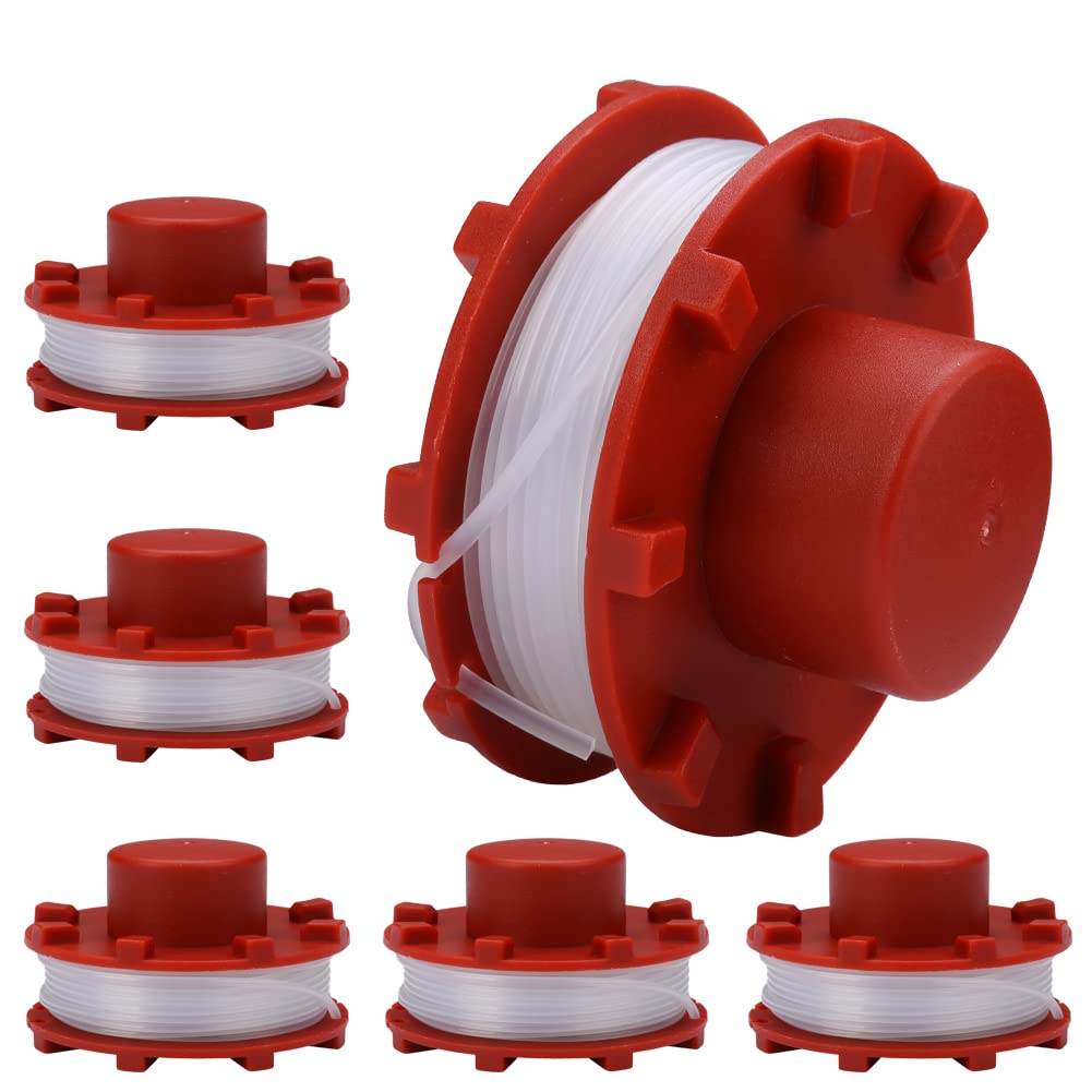 Moritale Thread Spools for Einhell GE-CT 36/30 Li E Solo Agillus 36/255 BL AGILLO 18/200 Spools Nylon Reflex Brush Cutter (6 Pieces)