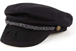 SK Hat shop Men's Summer Cotton Greek Fisherman Sailor Fiddler Driver Hat Flat Cap