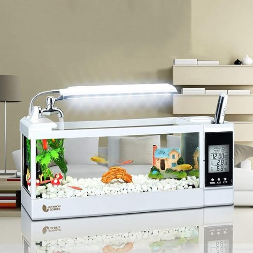 Amazon Com Wxjha Mini Fish Aquarium Tank Desktop Aquarium Home