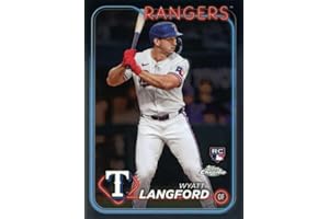 TOPPS TOTAL 2024 Topps Chrome Baseball #122 Wyatt Langford RC Rookie Texas Rangers Official MLB Trading Card (Stock Photo Shown, Card in Near Mint to Mint Condition)