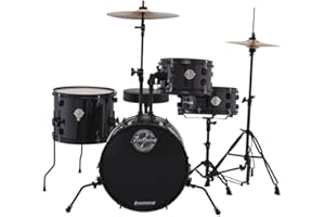 Ludwig LC178X016 Questlove Pocket Kit 4-Piece Drum Set-Black Sparkle Finish, inch