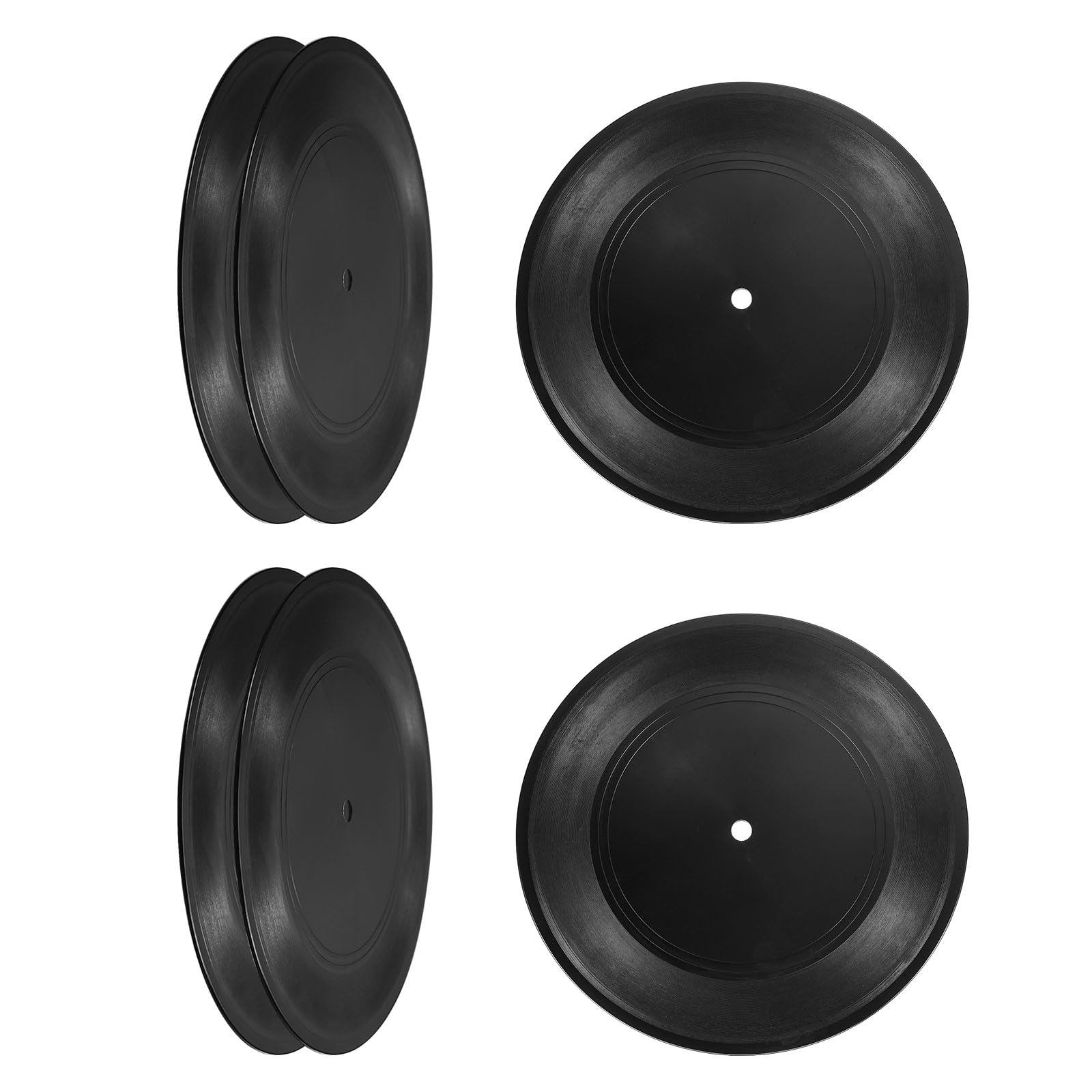PATIKIL Blank Vinyl Records, 7 Inch 6 Pack CD Fake Vinyl Records for Wall Aesthetic Decor, Decorative Records for Roll Music Room Rock Party DIY Decoration, Black