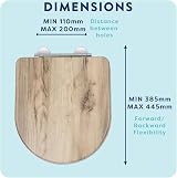 Croydex Varese Soft Close Toilet Seat Grey Oak D-Shape Quick Release view 9