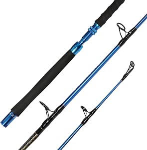 Fiblink Saltwater Graphite Jig Jigging Casting Fishing Rod Deep Sea Jig Cast Pole (6-Feet, Medium Heavy, 50-80lbs)