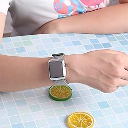 QIENGO Compatible with Apple Watch Band with Case