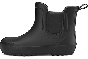 HISEA Rain Boots for Kids Waterproof, Ankle Rubber Boots for Boys Girls Toddler/Little/Big Kid