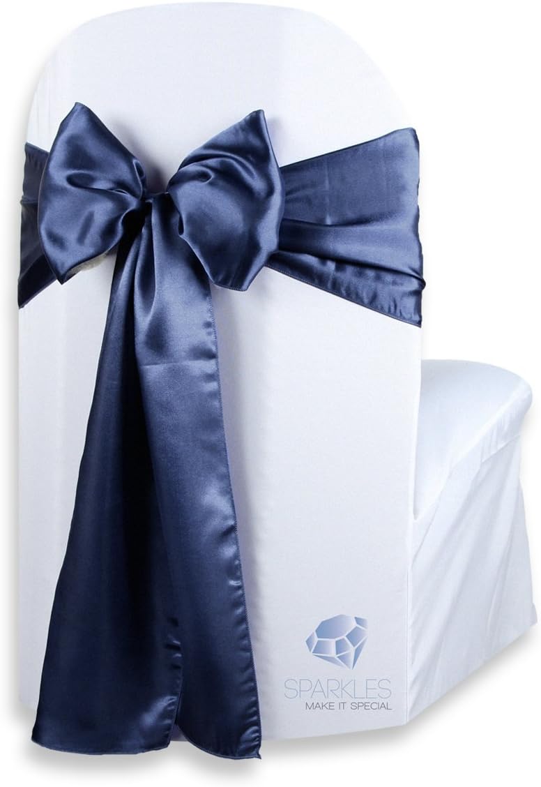 Best navy blue sashes for chair covers