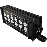 JUNMAN 6 Channel 19pin Socapex to 12 Edison Power Distro Distributor Box for Stage DJ Lighting Party Event Show