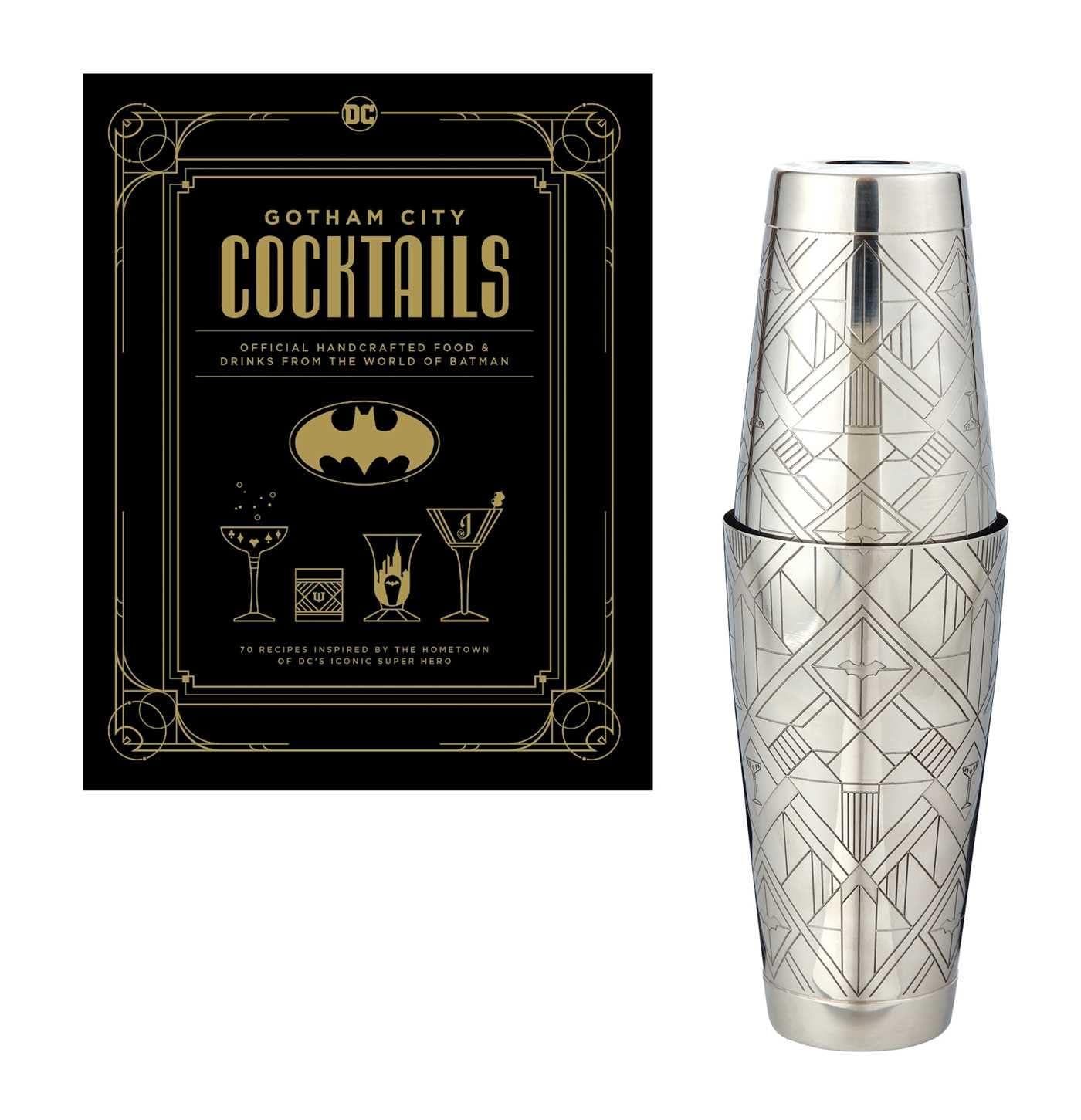 Gotham City Cocktails Gift Set: Official Handcrafted Food & Drinks From the World of Batman