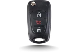 RemoteMatch 3 Buttons Flip Ignition Car Key Fob Keyless Entry Remote Replacement for 2010-2013 Kia Soul FCC ID:NYOSEKSAM11ATX