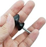 SZCXDKJ 16x 30mm Black Round Cabinet Knobs Metal Drawer Cupboard Handles Screws view 3