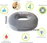 Ecosafeter Orthopedic Donut Memory Foam Cushion for Haemorrhoids Coccyx Pain view 3