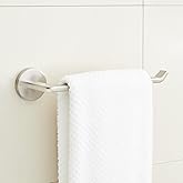 Signature Hardware 953924 Drea 10" Wall-Mounted Towel Ring - Brushed Nickel