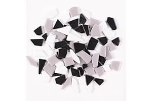 BUENOARTE 1 LB Mini Irregular Enamal Mosaic Glass Tiles for Crafts Bulk Mosaic Supplies, Random Small Size of Broken Recycled Glass Mosaic Pieces for DIY Mosaic Making (RB100)