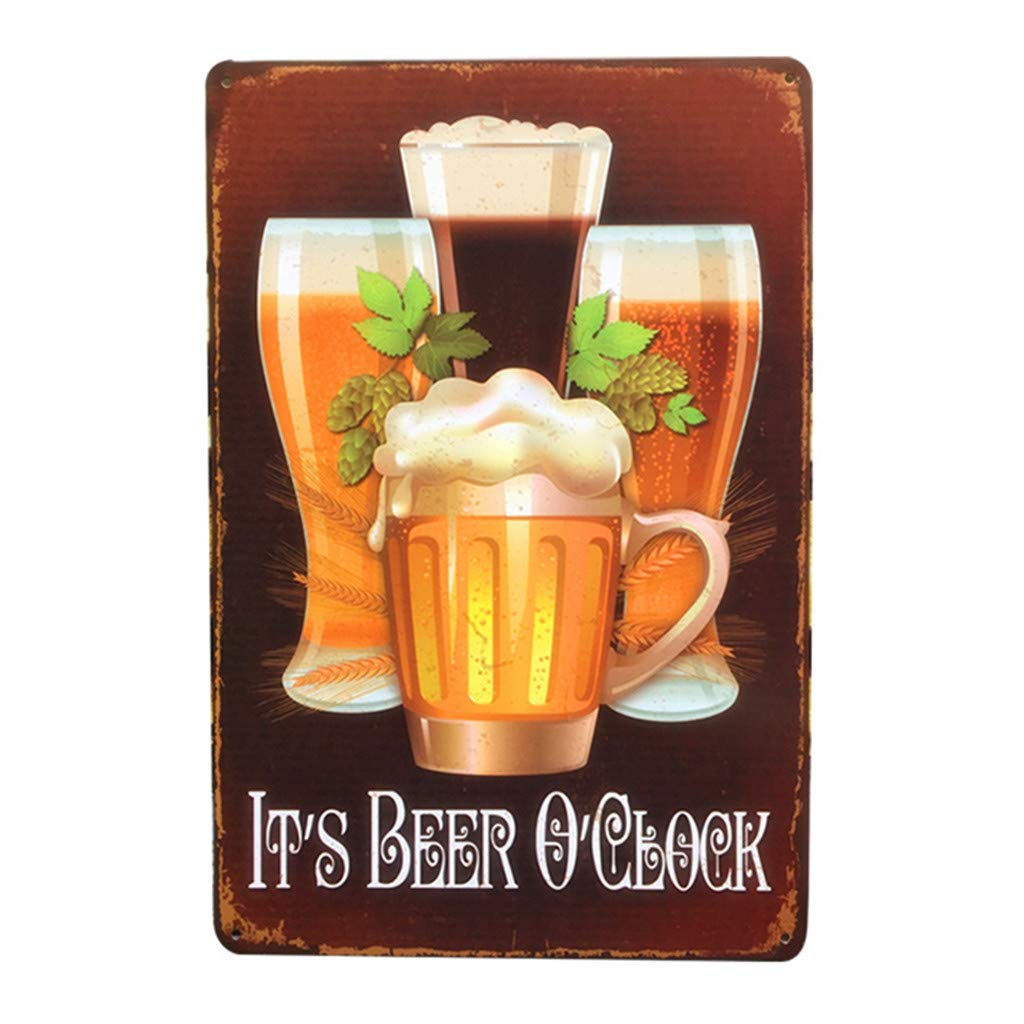 20x30cm Retro Vintage Bar Metal Sign Poster fit for Cafe Bar Restaurant Pub Home Bar Accessories (Beer-B-3)