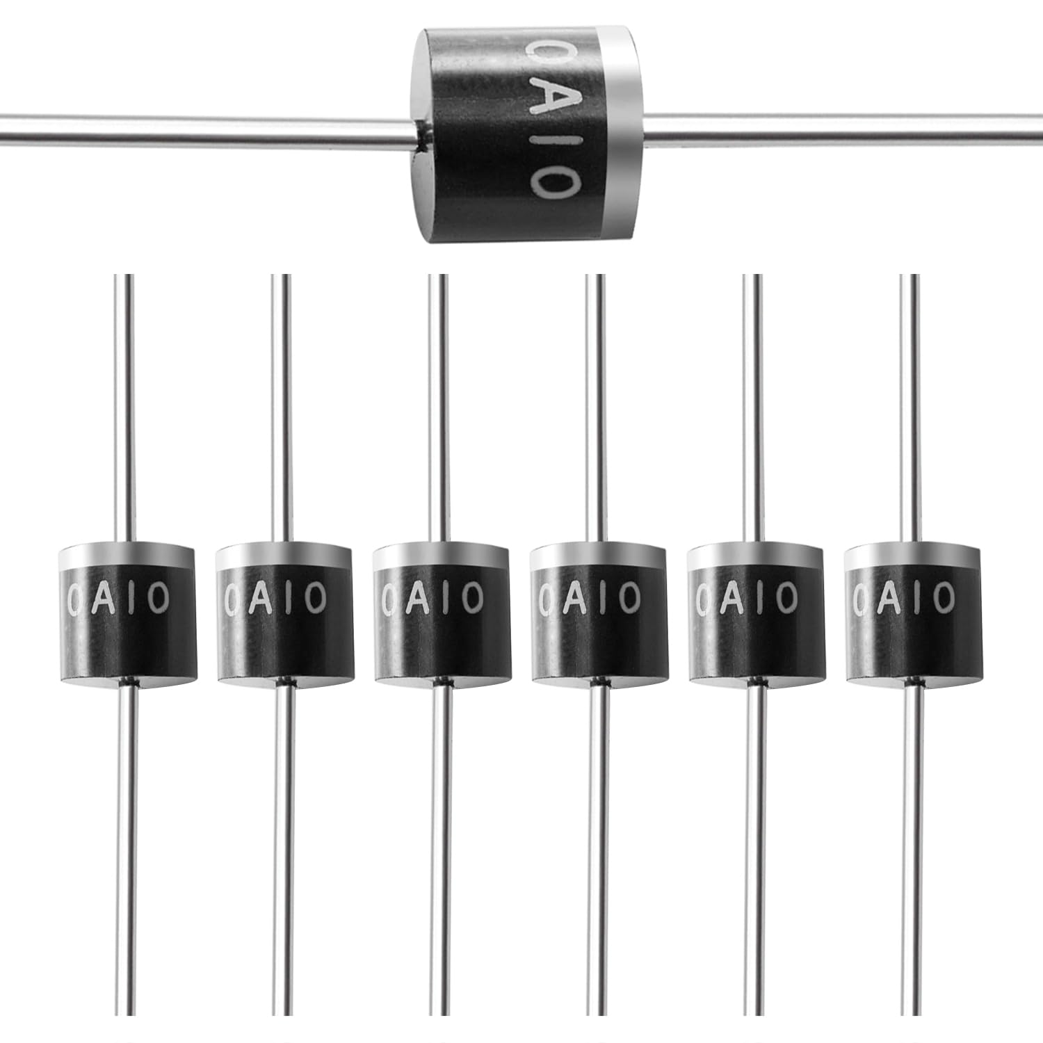 Photo 1 of (20 Pcs) Chanzon 10A10 Rectifier Diode 10A 1000V R-6 Axial 10 Amp 1000 Volt Electronic Silicon Diodes