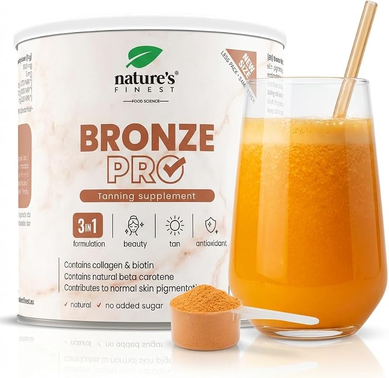 Nature's Finest Nutrisslim Bronze PRO Tan Accelerator Beta Carotene Collagen
