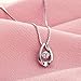 Han han Sterling Silver Teardrop Necklace with Cubic Zirconia for Women - Love Heart Pendant for Mother's Day Gift
