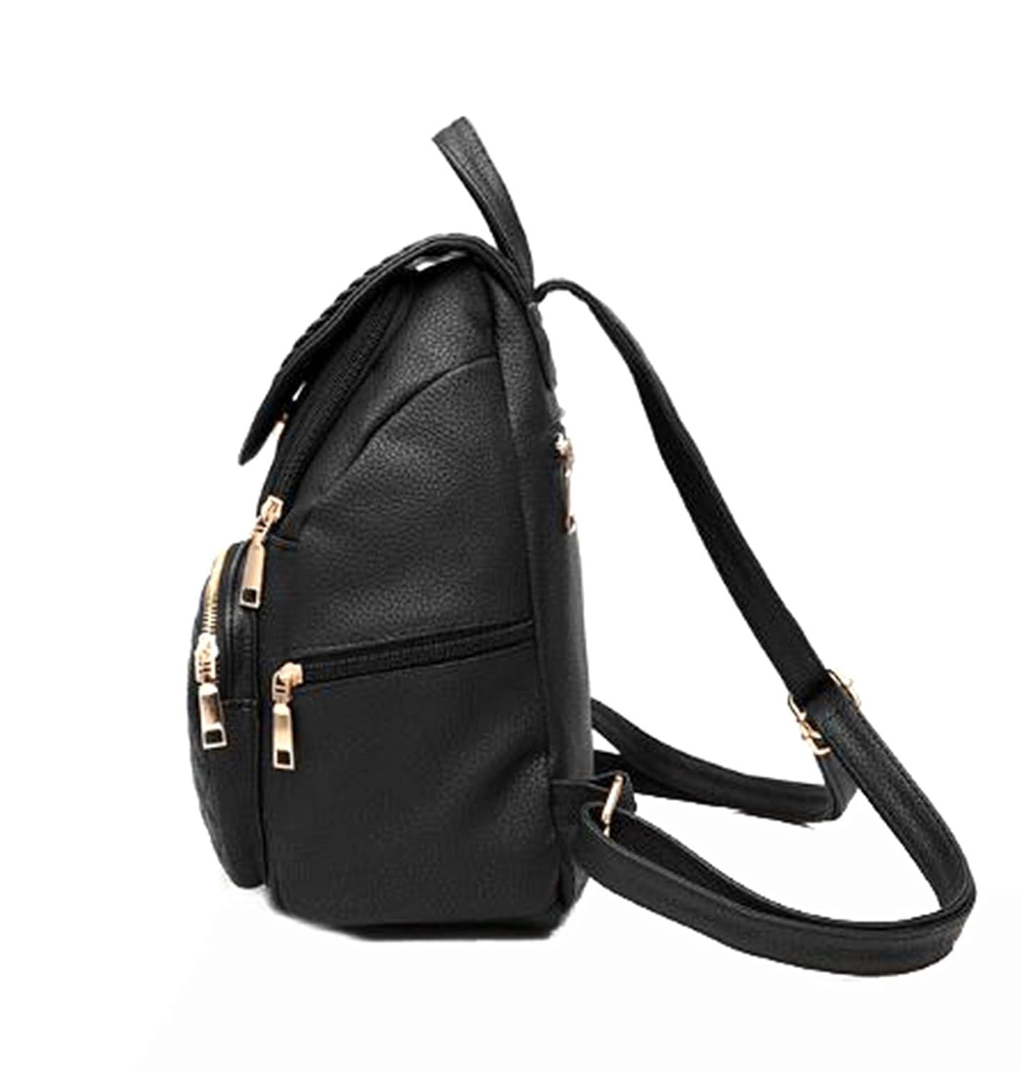 redlicchi women's black casual backpack - medium