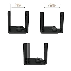JUBEST Matte Black Floor Guide Wall Mount Sliding