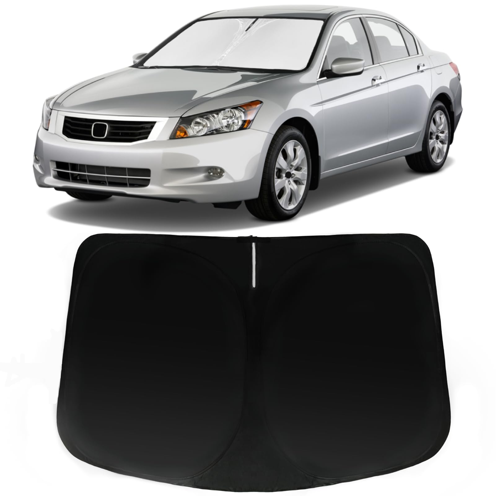 Photo 1 of PAIMOHO Windshield Sun Shade for Honda Accord 2008-2012, Car Front Window Sunshade with 240T Sun Visor Protector Blocks UV Rays Heat Sun Shield Accessories