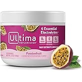 Ultima Replenisher Daily Electrolyte Powder Drink Mix – Sugar Free – Passionfruit, 30 Servings – Hydration Powder with 6 Key Electrolytes and Trace Minerals – Keto Friendly, Non-GMO
