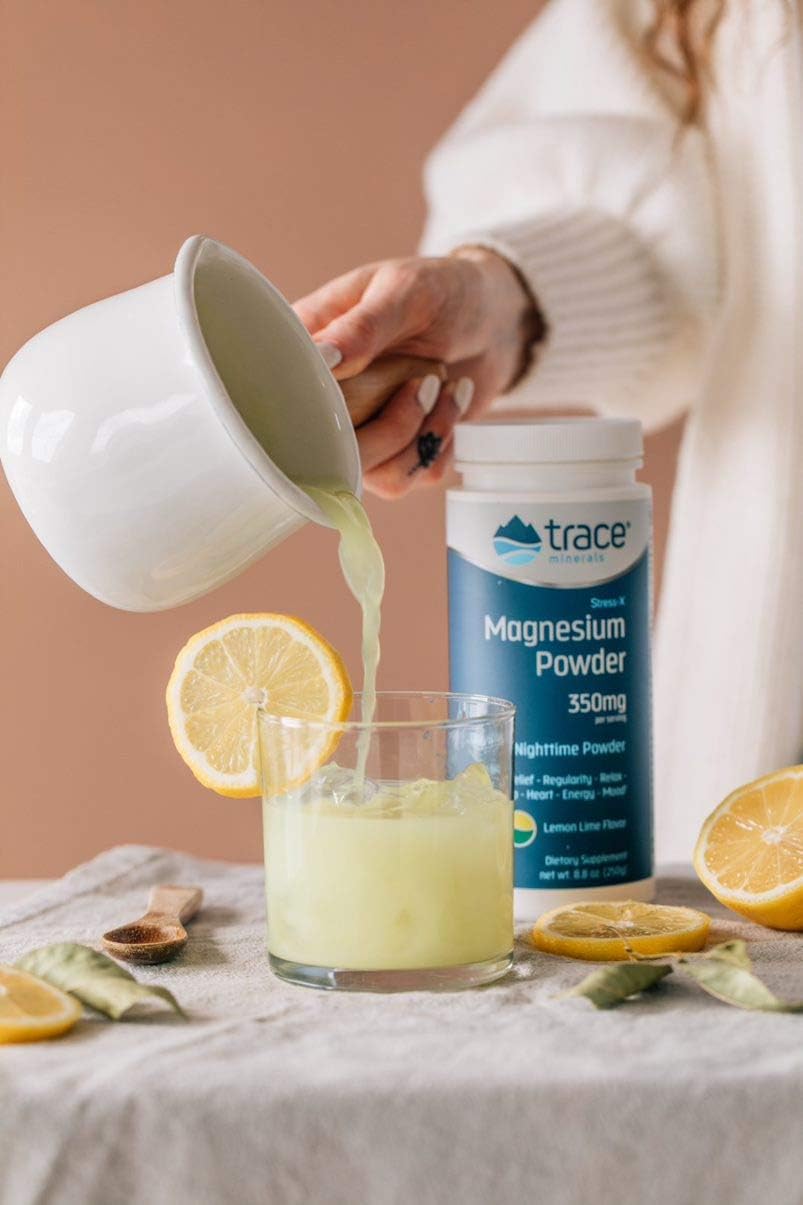 Trace Minerals Stress-X Magnesium Powder Raspberry Lemon Flavor - 16.9 oz: Health & Personal Care