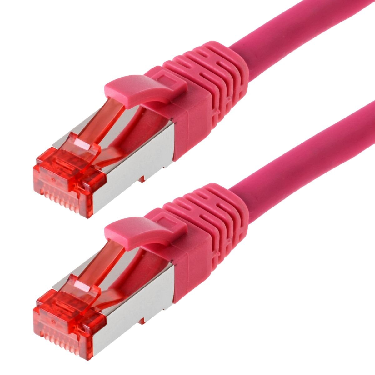 Helos CAT 6 Patch Cable S/FTP, PIMF magenta 15 m