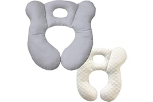 REFLYAWAY Baby Travel Pillow, Infant Kid's Cushion Soft and Skin Friendly for Car Seat, Pushchair and Stroller (Grey)