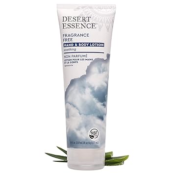 Amazon Com Desert Essence Fragrance Free Hand Body Lotion 8 Fl Ounce Soothing Aloe Vera Shea Butter Green Tea Coconut Oil Jojoba Oil Beauty