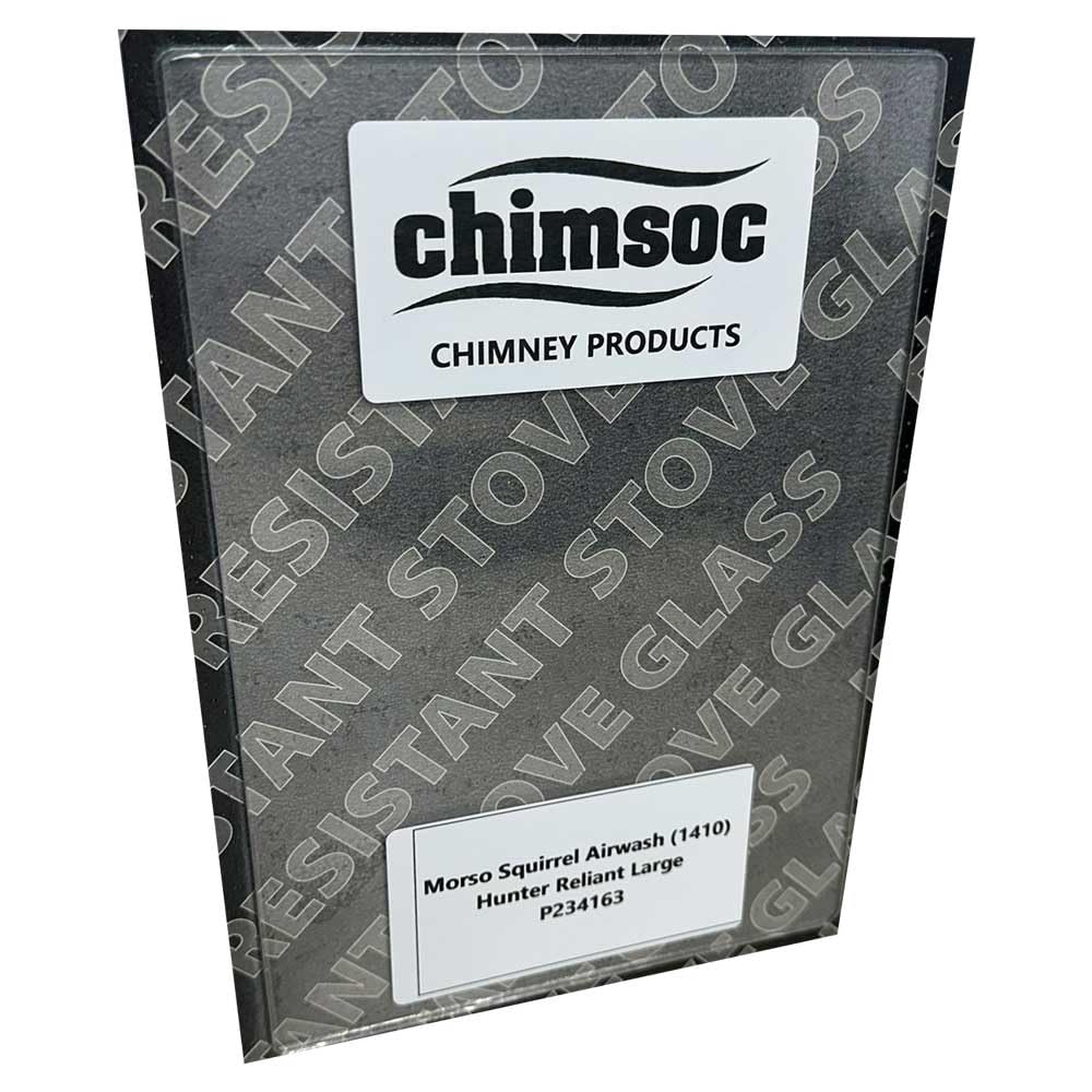 Chimsoc Replacement Stove Glass - Morso Squirrel Airwash (1410) (234mm x 163mm Rectangular)