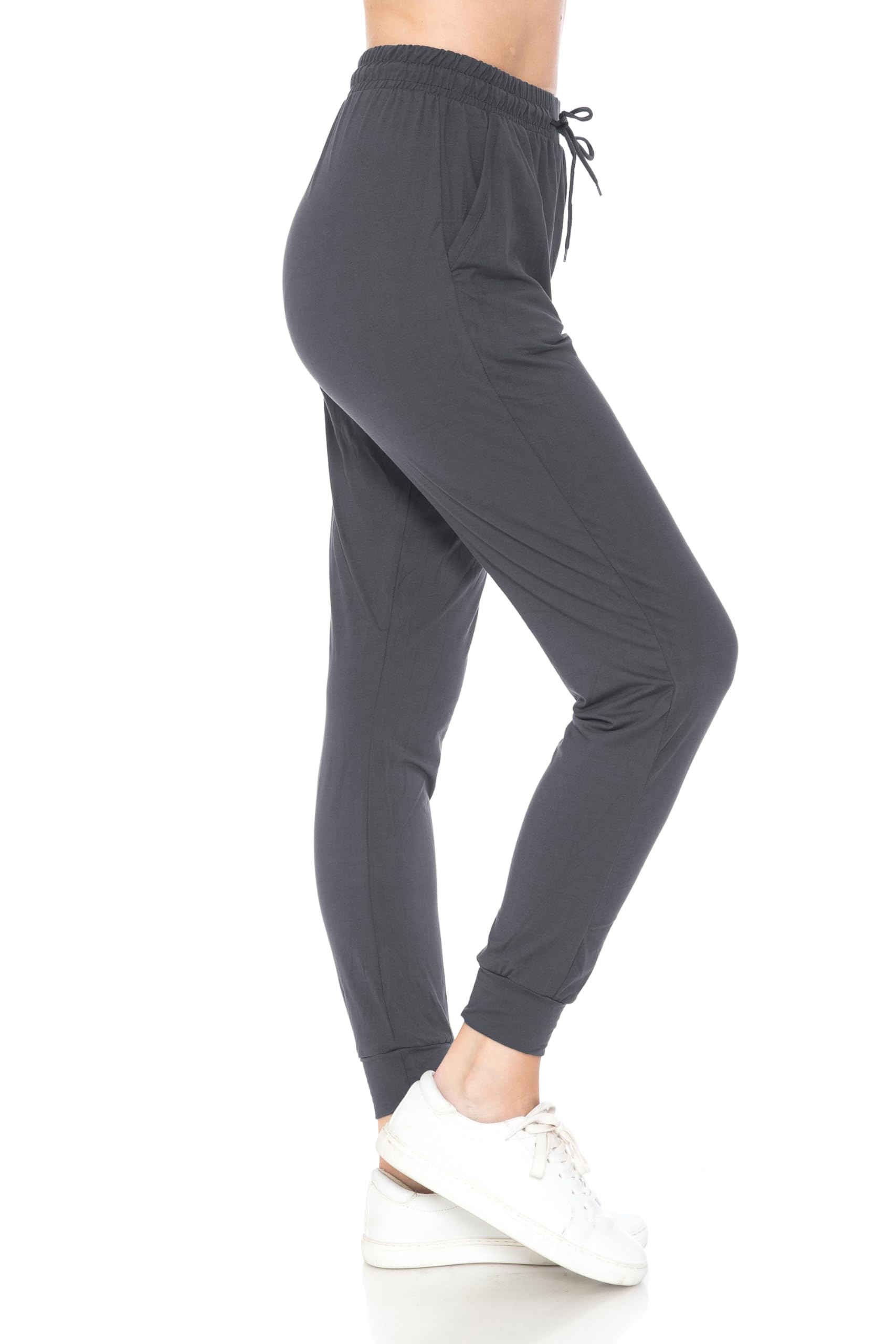 Leggings Depot Womens Relaxed fit Jogger Pants Track Cuff