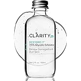 ClarityRx Restore It 7.5% Glycolic Acid Face Serum, Plant Based Exfoliating Treatment, Paraben Free, Natural Skin Care (2 fl oz)