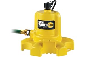 Wayne - Waterbug 1/6 HP 1350 GPH Submersible Pump with Multi-Flo Technology - Water Removal and Transfer Pump, Yellow