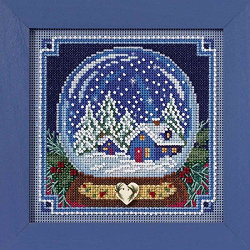 Snow Globe Beaded Counted Cross Stitch Kit Mill Hill Buttons & Beads 2017 Winter Series MH141734