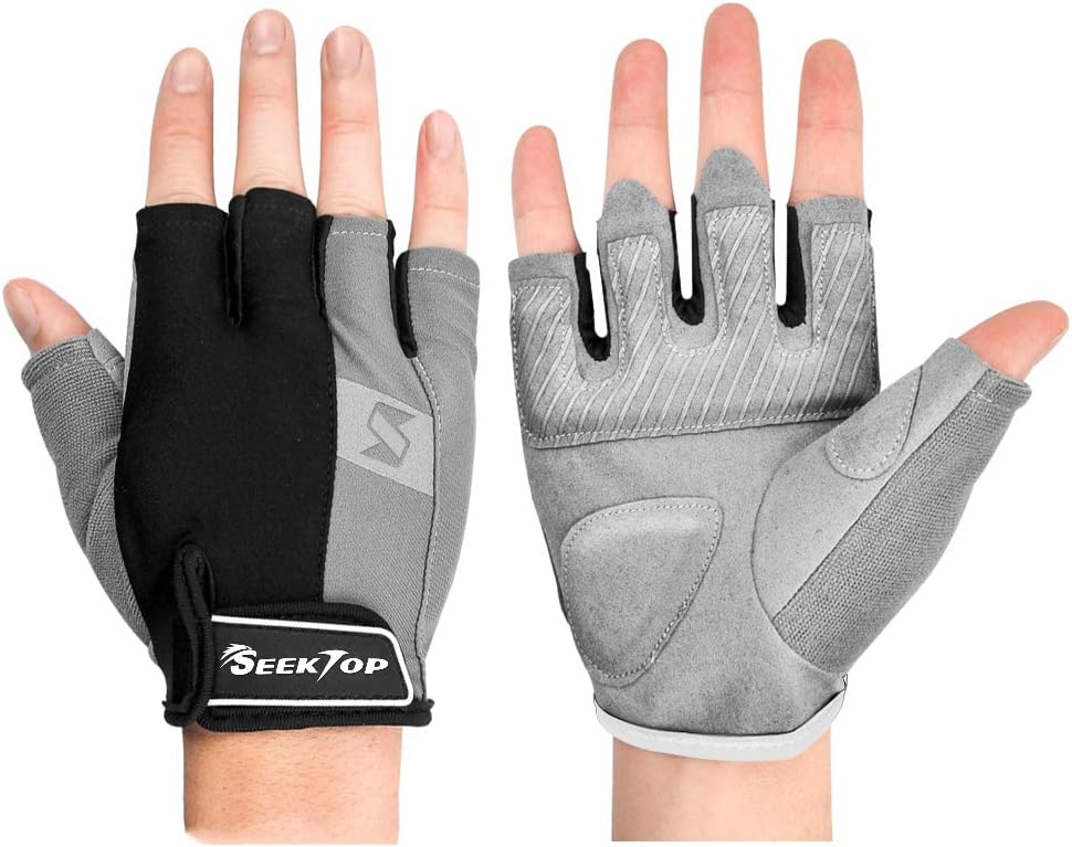 Seektop Gym Gloves Workout Gloves Weight Lifting Gloves for Men, Women's Exercise Gloves for Powerlifting, Gym, Full Palm Protection, Breathable & Non-Slip