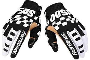 EXCEREY Square Grid MTB Cool Motorcycle Bicycle Full Finger Off-Road Racing Gloves Outdoor Sports for Men Women & Mountaineering