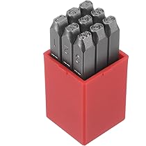 back number バッチ HARFINGTON 9pcs Number Stamp Set 5/32