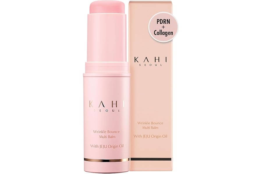 KAHI Wrinkle Bounce Multi Balm Stick | PDRN Collagen Wrinkle Stick | Korean Skin Care |All-in-One Hydrating Lip Balm Eye Cream Neck Cream Make Up Base & Face Mist Moisture Balm