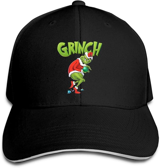 Mr Grinch Weihnachten Unisex Baseball Caps Ripped Schirmmütze Einstellbare Sport Caps Frauen