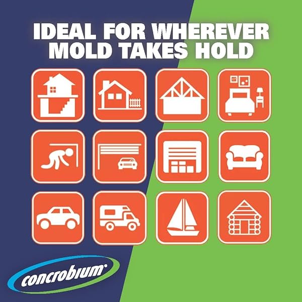 CONCROBIUM MOLD CONTROL AEROSOL, 14.1 OZ – ELIMINATES & PREVENTS MOLD – EPA REGISTERED, BLEACH-FREE, ODORLESS, VOC-FREE – FOR INDOOR & OUTDOOR SURFACES, MID-SIZED JOBS, AND HARD-TO-REACH AREAS