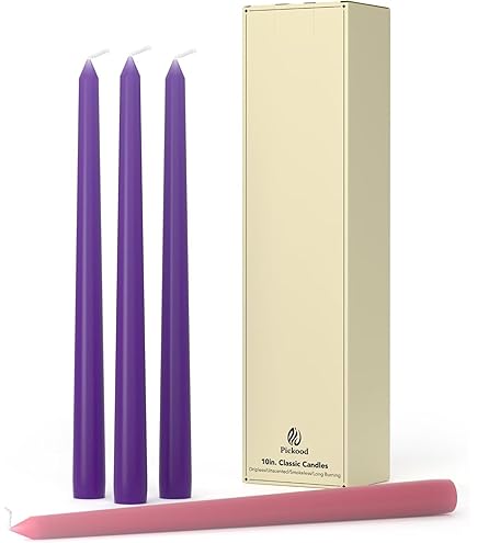 Amazon.com: Advent Candle Set. Made in The USA Self Fitting End