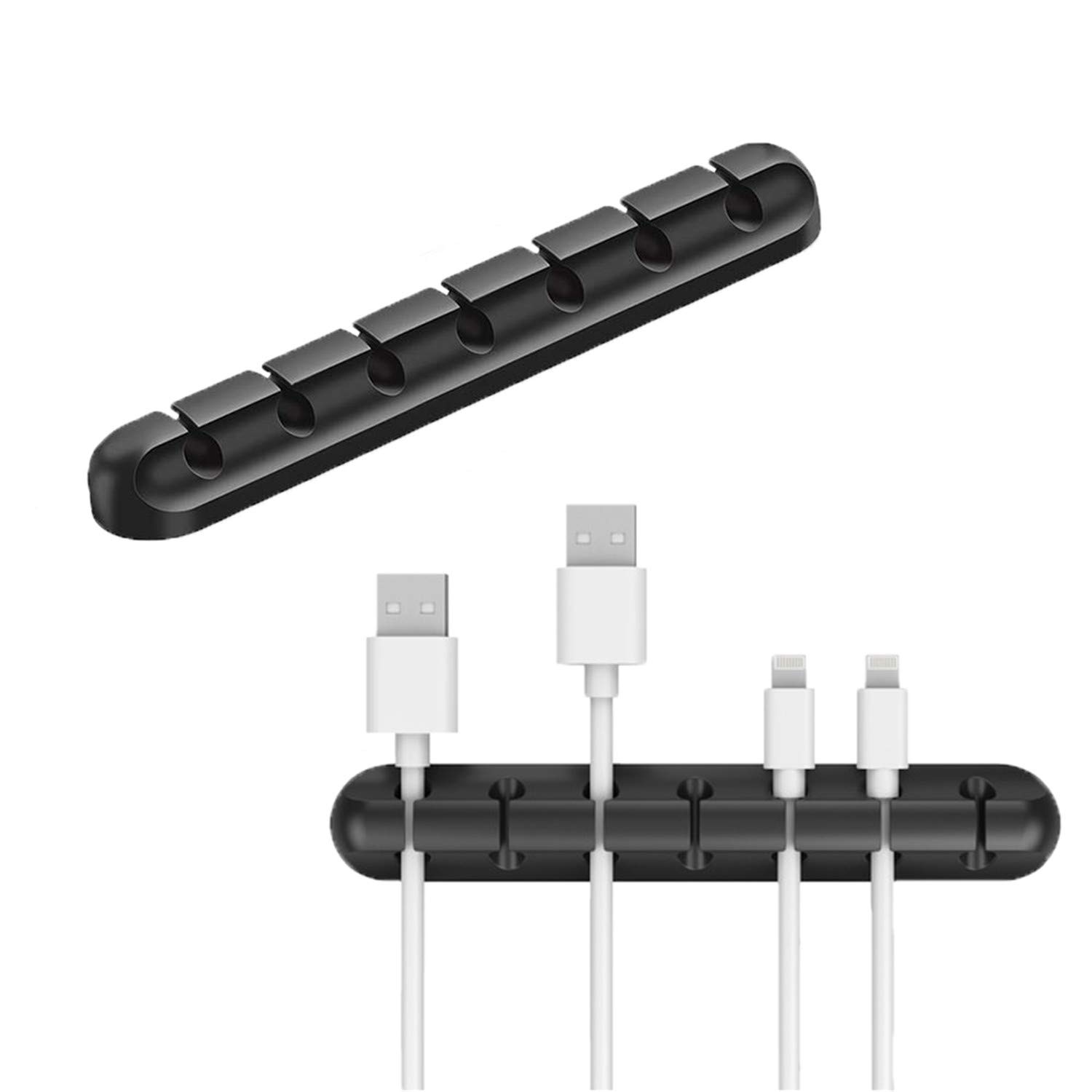Cable Clips Cord Management Organizer, Adhesive Hooks, Wire Cord Holder for Power Cords and Charging Accessory Cables, Mouse Cable, PC, Office and Home (7k)