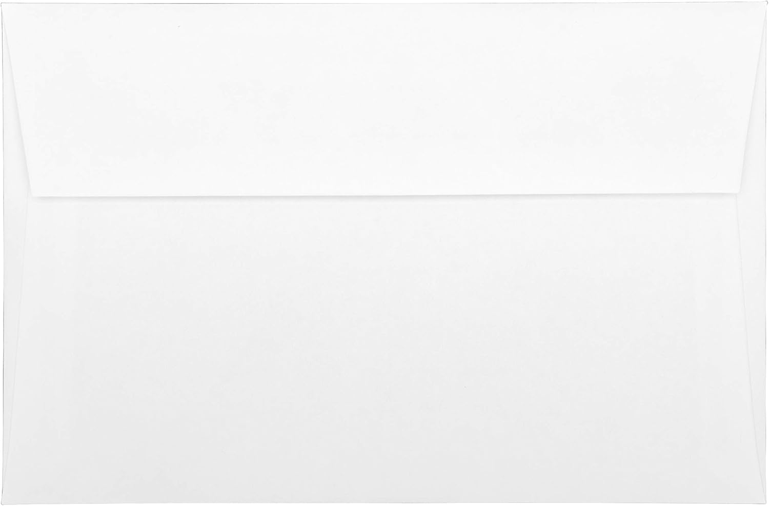 Limited Papers | A9 Envelopes | Bulk Mailing Materials | Ideal for Letters, Invitations, Announcements or Personal Messages | Booklet Style Square Flap | 8.75? x 5.75? | 100 White Pieces : Office Products