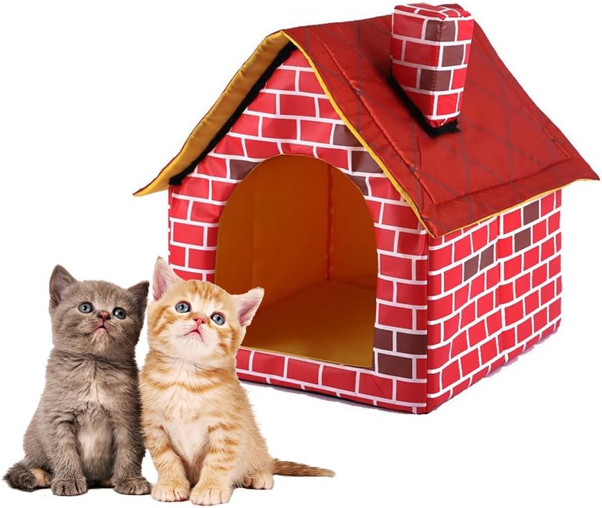 17 2in Qq Foldable Pet House Dog Tent Puppy Nest Kennel Cat Folding Indoor Outdoor Portable Bed Breathable Waterproof 40 5 15 94 39 44cm 15 35
