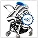 Baby Multi-Use Stretchy Nursing Cover, Car Seat & Stroller Apron Canopy, Shopping Cart Cover. Infant And Baby Breastfeeding Scarf, Black And White Design, Free Gift: Bandana Bib By Mancub